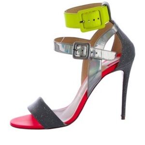 Authentic Christian Louboutin multi colored sandals